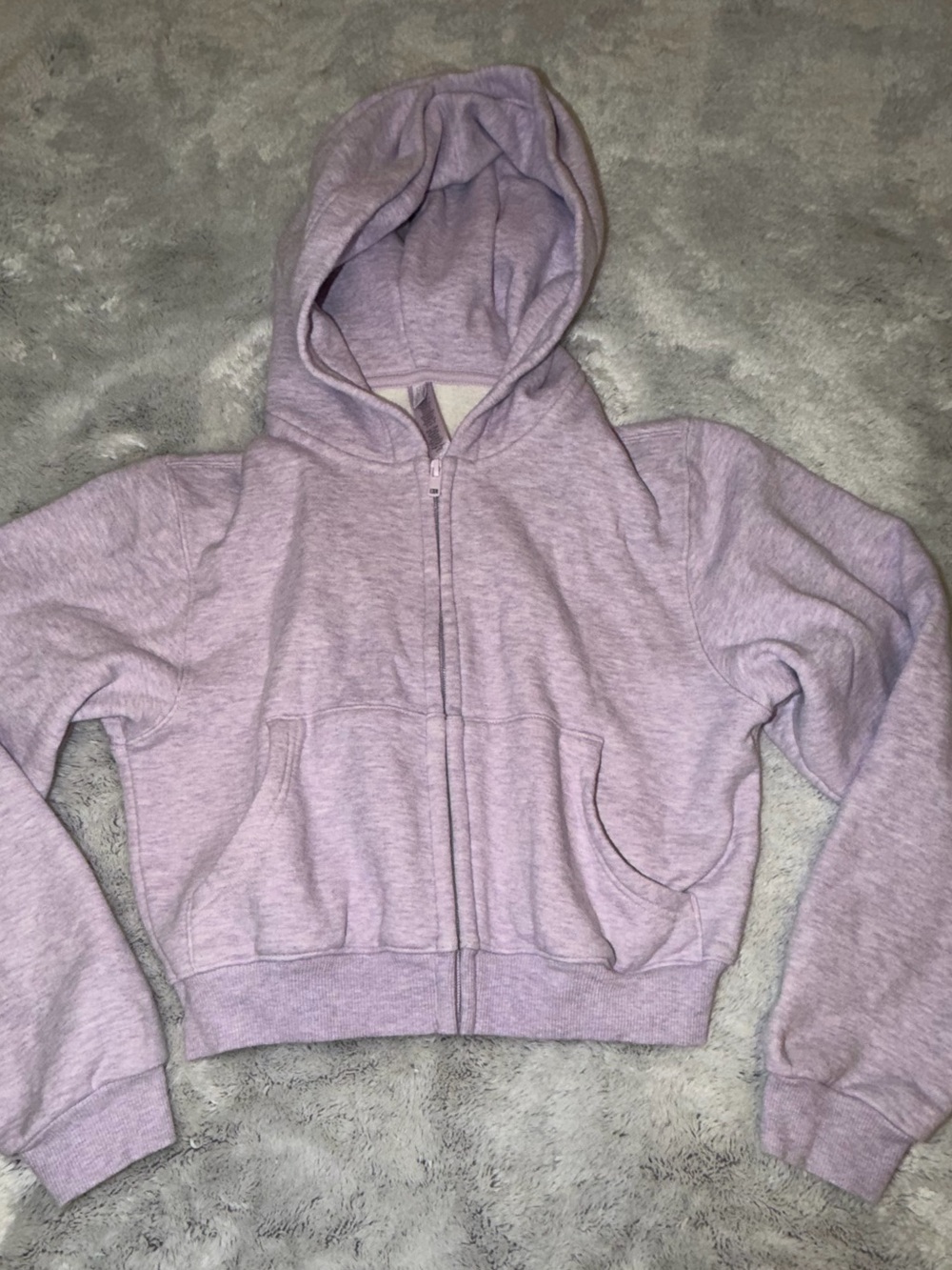 SKIMS Lilac Zip Front Hoodie